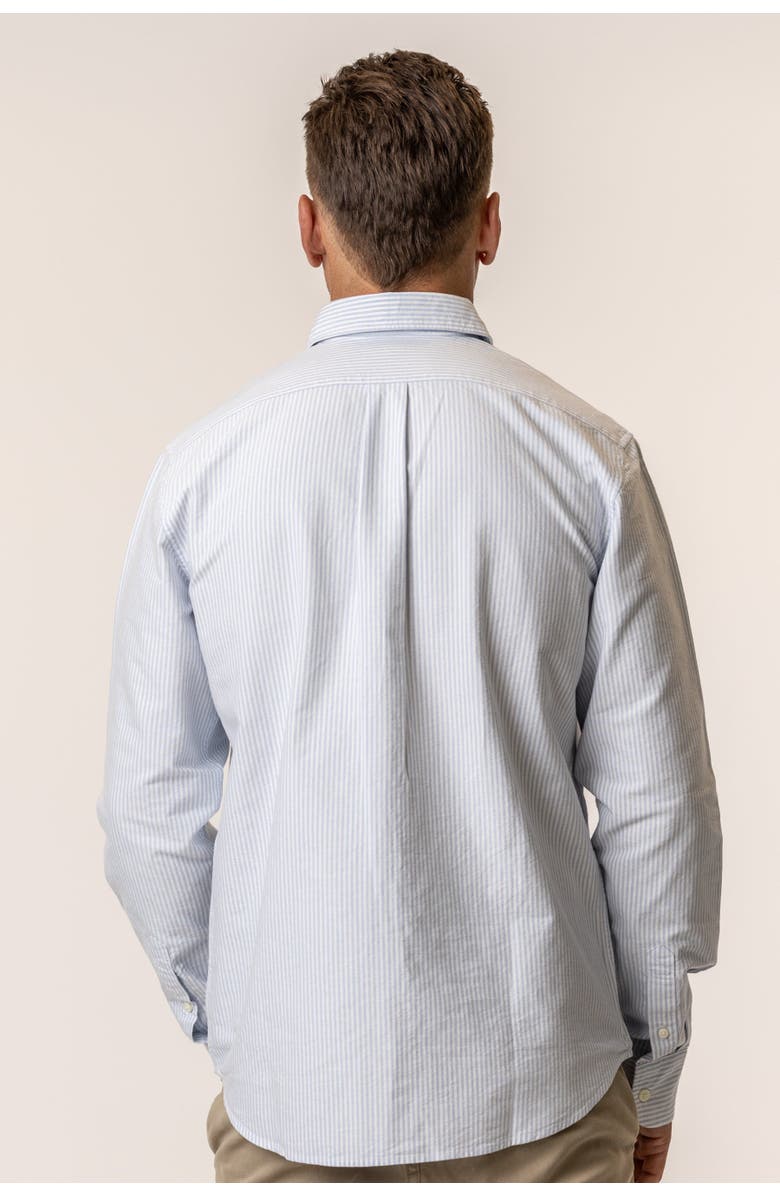 Vottera Organic Cotton Oxford Shirt, Alternate, color, Stripe Blue White