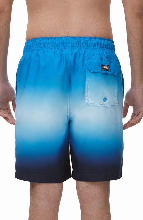 Rokka&rolla All-day Comfort Mesh-lined Swim Trunks In Blue Current