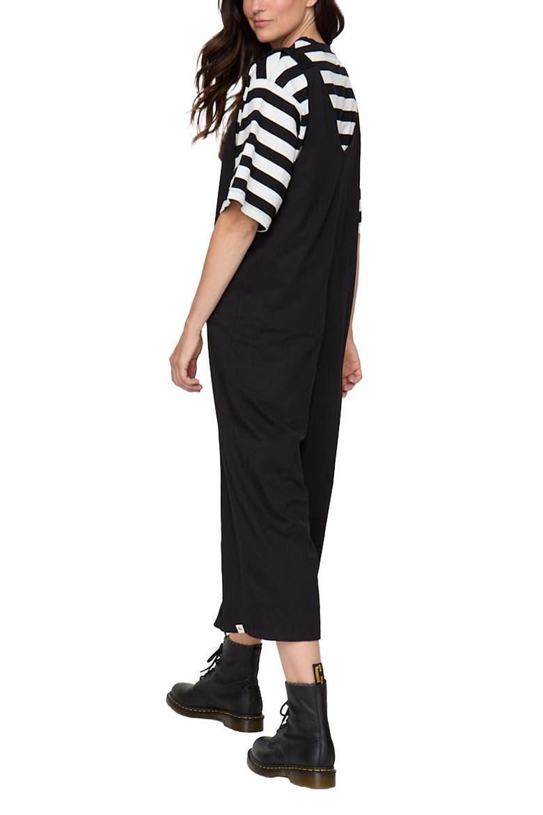 Organic Cotton Grace Denim Wide Leg Jumpsuit, Alternate, color, Black