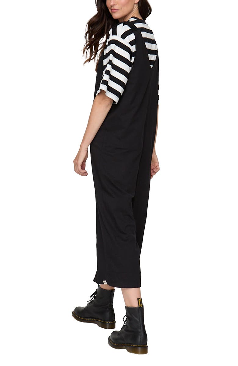 Turtledove London Organic Cotton Grace Denim Wide Leg Jumpsuit, Alternate, color, Black