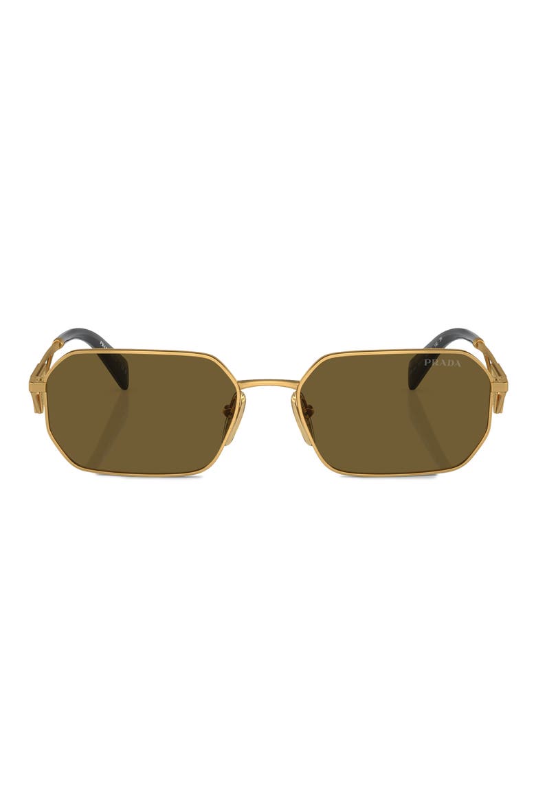58mm Irregular Sunglasses, Alternate, color, MATTE GOLD