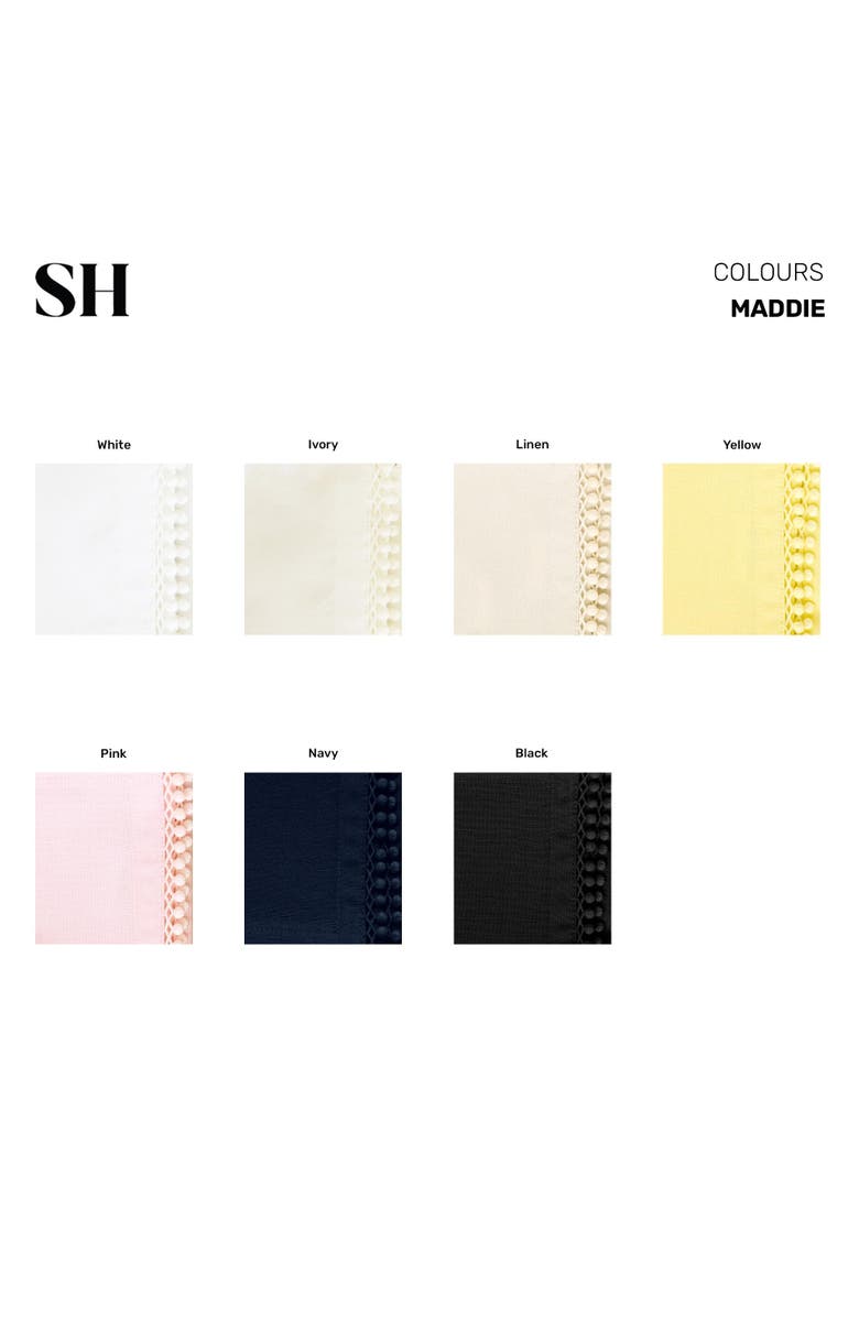 Solino Home Linen Dinner Napkins - Maddie, 20" x 20" Inch, Alternate, color, White