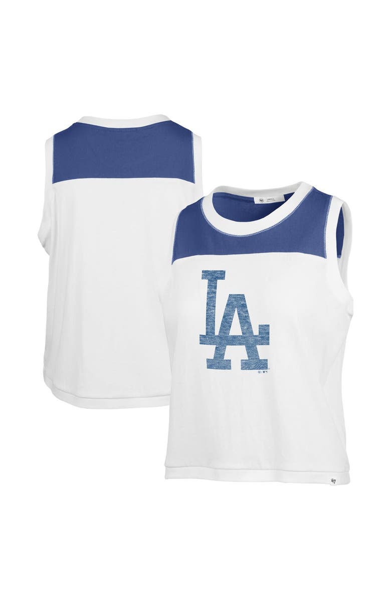 '47 Women's '47 White Los Angeles Dodgers Premier Zoey Waist Length Tank Top, Main, color, 