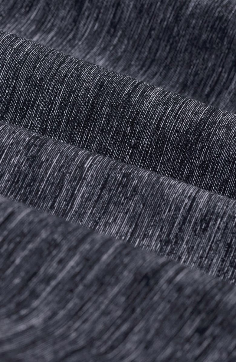 Bugatchi Miles OoohCotton<sup>®</sup> Space Dye Short Sleeve Button-Up Shirt, Alternate, color, Black