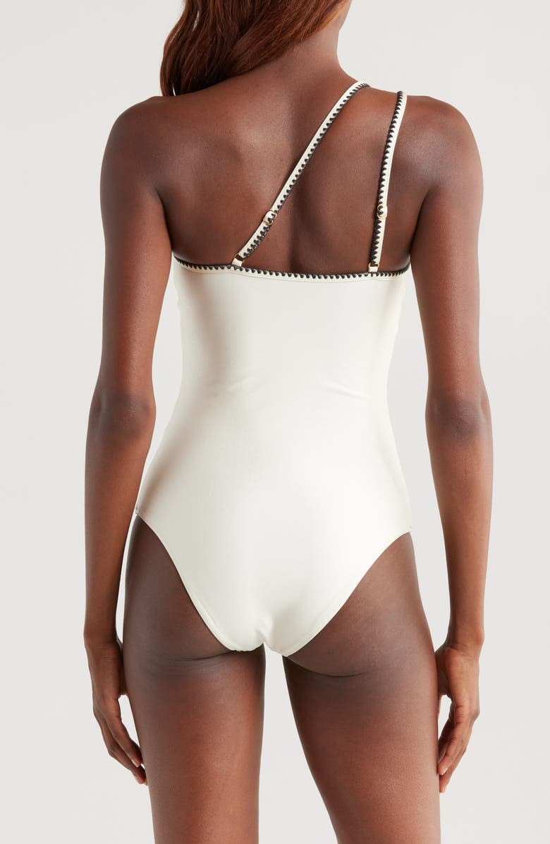 BOAMAR Aurora One-Shoulder One-Piece Swimsuit, Alternate, color, Shimmer Ivory