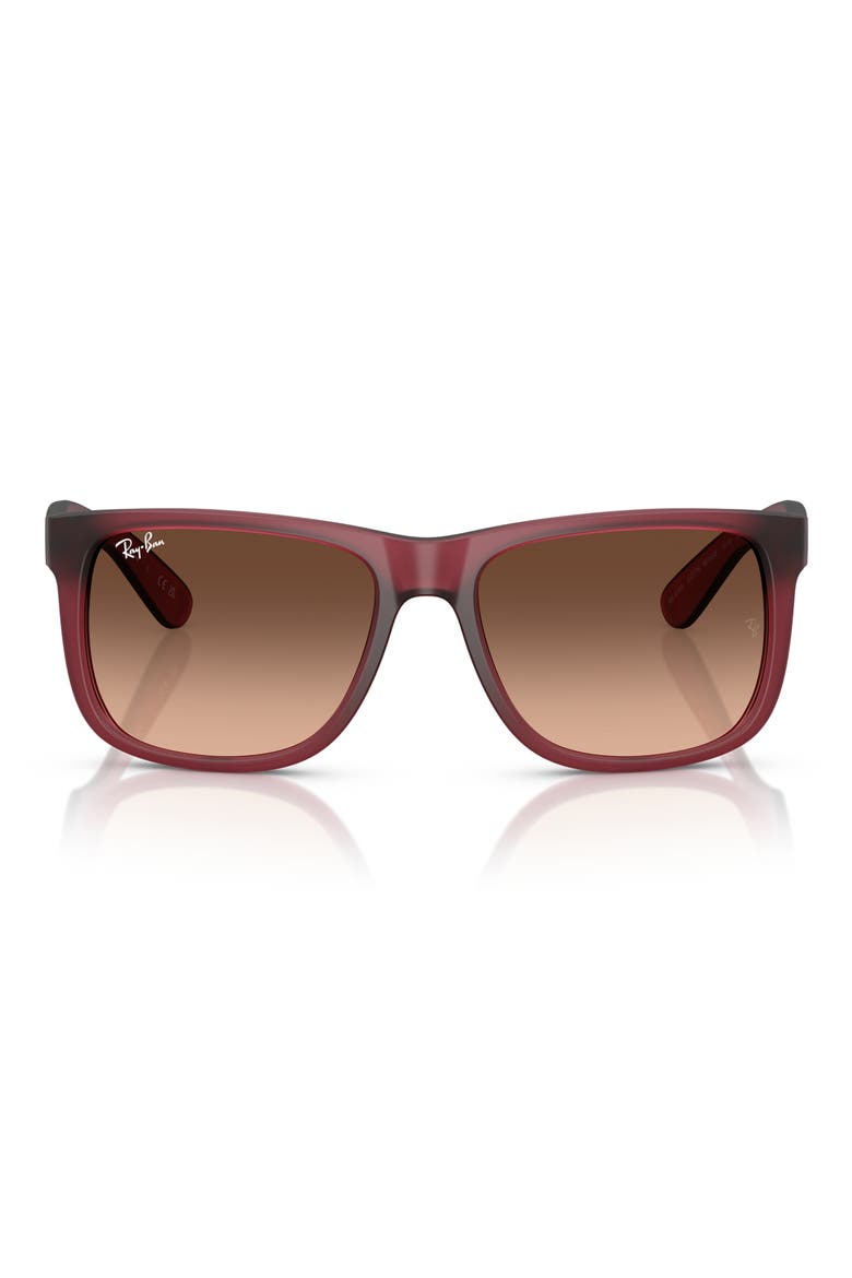 54mm Polarized Gradient Square Sunglasses, Main, color, VIOLET
