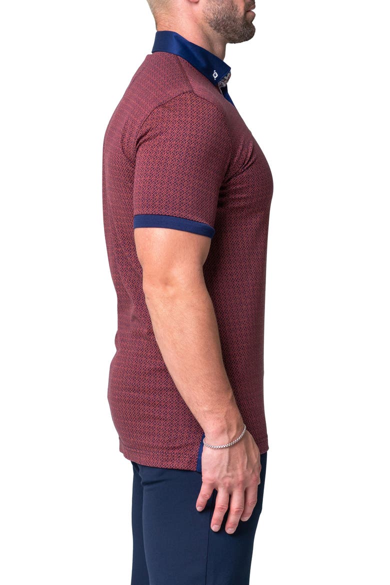Mozartopa Red Short Sleeve Cotton Polo, Alternate, color, RED