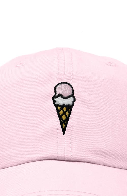 Dalix Double Scoop Embroidered Cap In Washed Pink