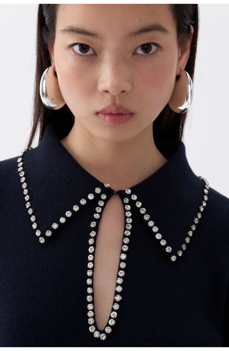 Nocturne Shirt Collar Knit Sweater, Alternate, color, 