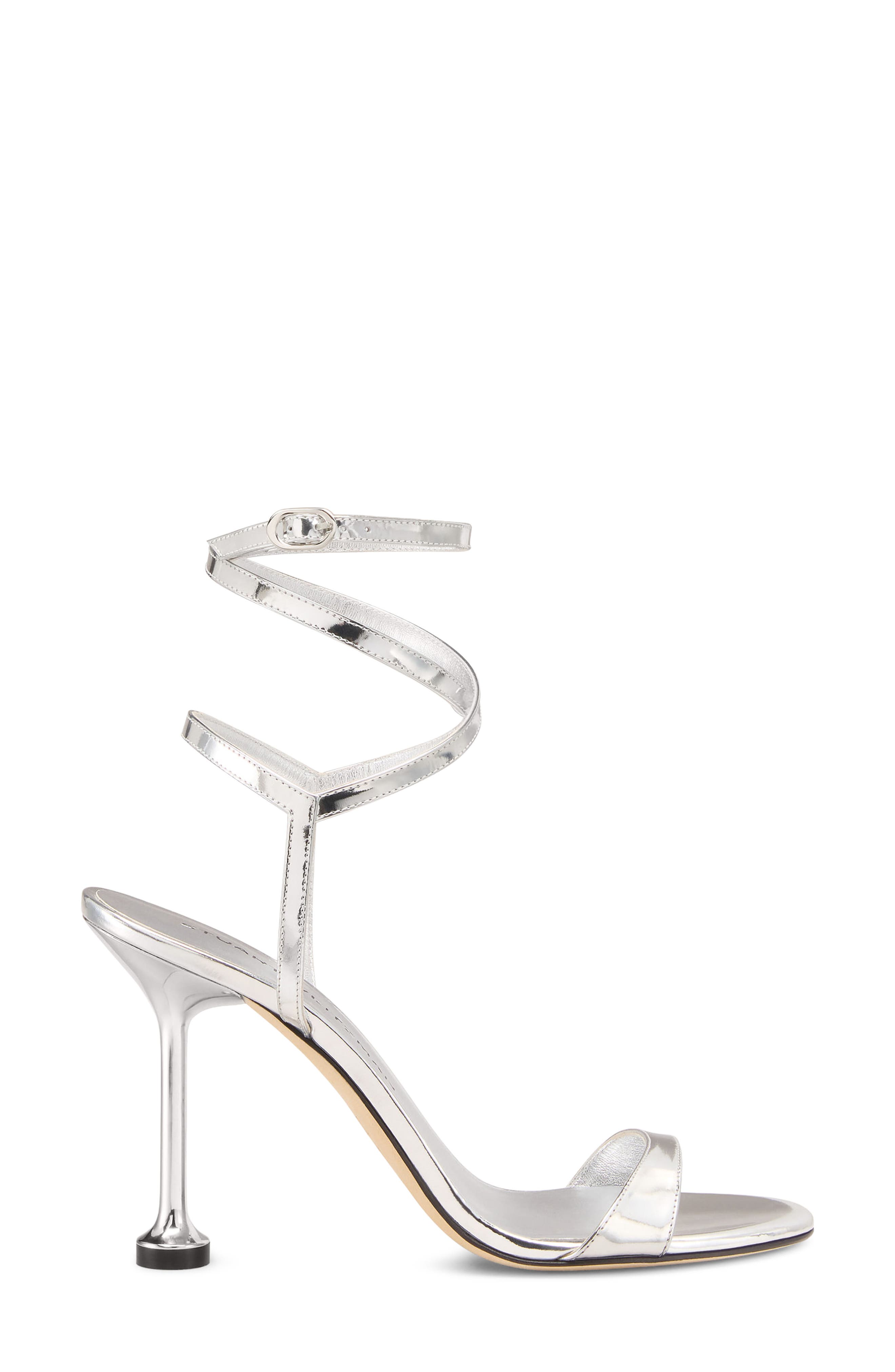 Nudistini Wrap 100 Leather Sandal, Alternate, color, SILVER