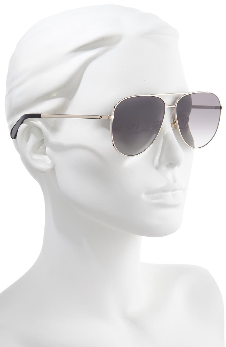 Kate Spade New York isla 61mm aviator sunglasses, Alternate, color, 