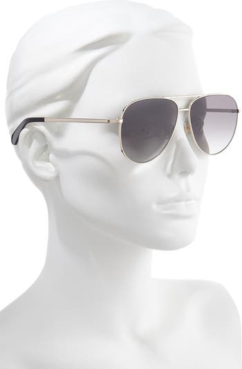 NEW- Kate Spade NY Isla 61mm Aviator 2024 Sunglasses In Gold, Violet & Grey Fuchs