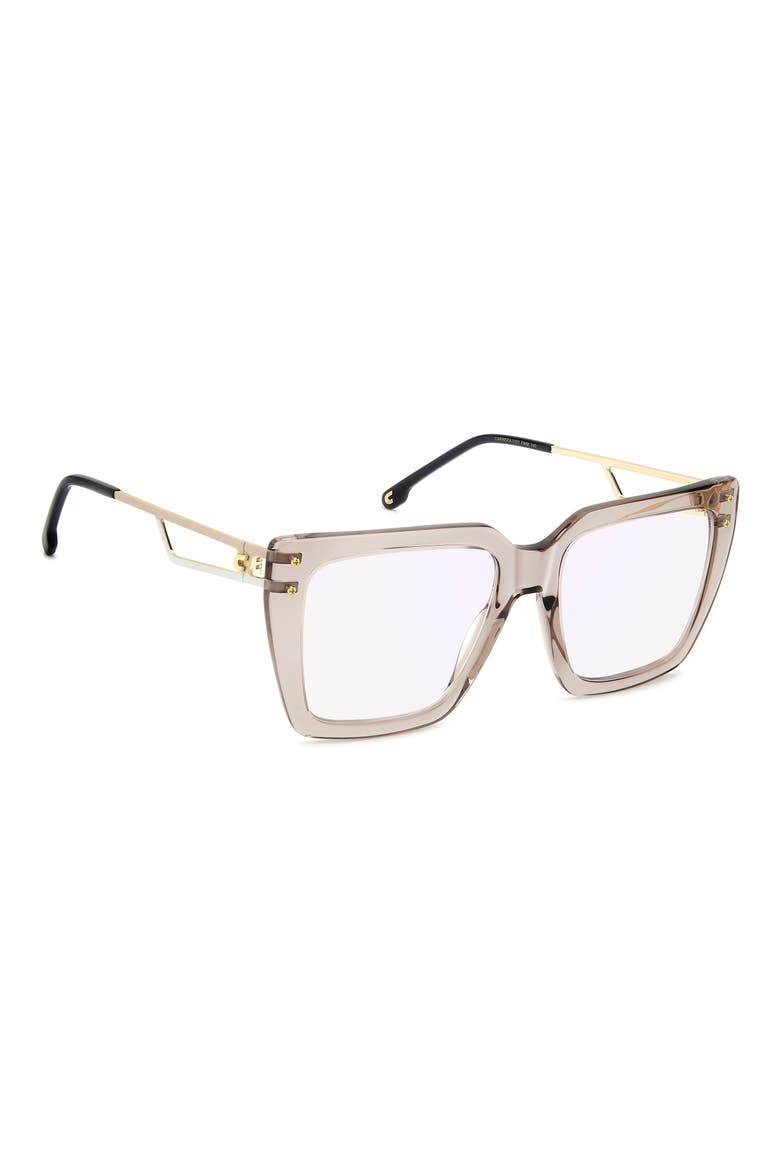 55mm Square Optical Glasses, Alternate, color, BEIGE/ BLUE