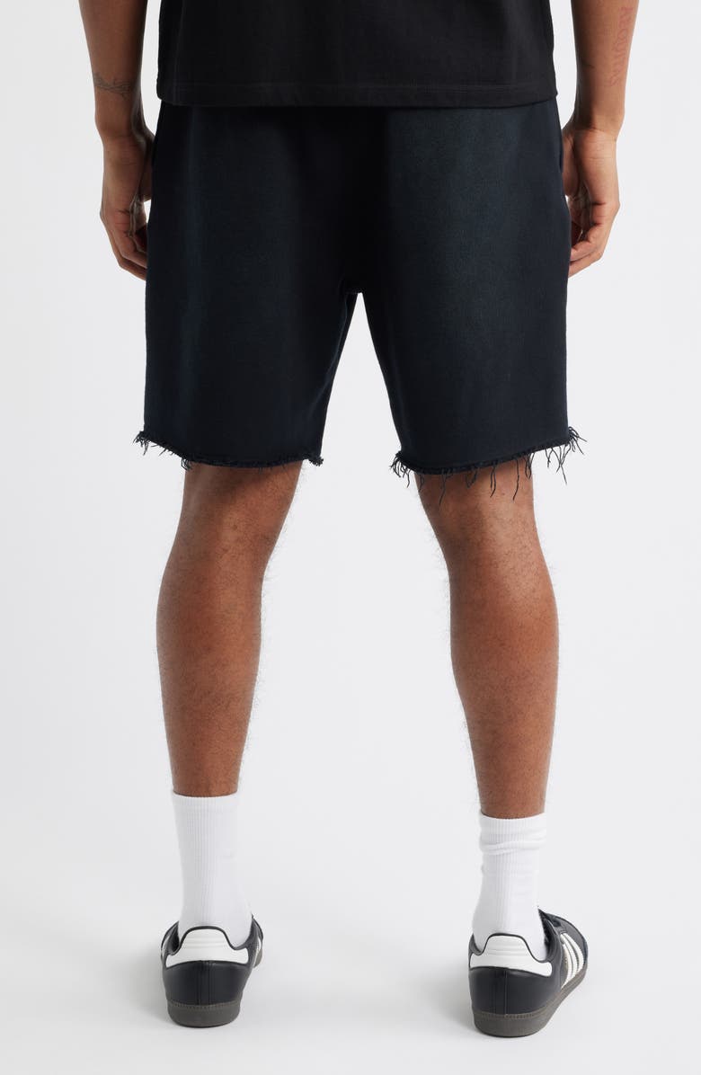 Billionaire Boys Club Helmet Logo Distressed Sweat Shorts, Alternate, color, Black