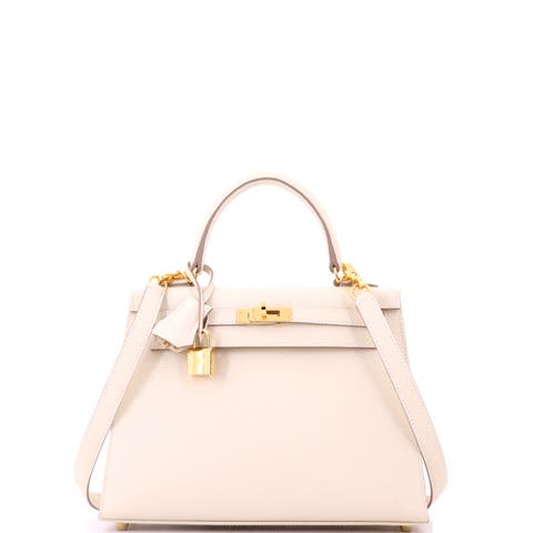 Kelly Handbag Light Epsom with Gold Hardware 25