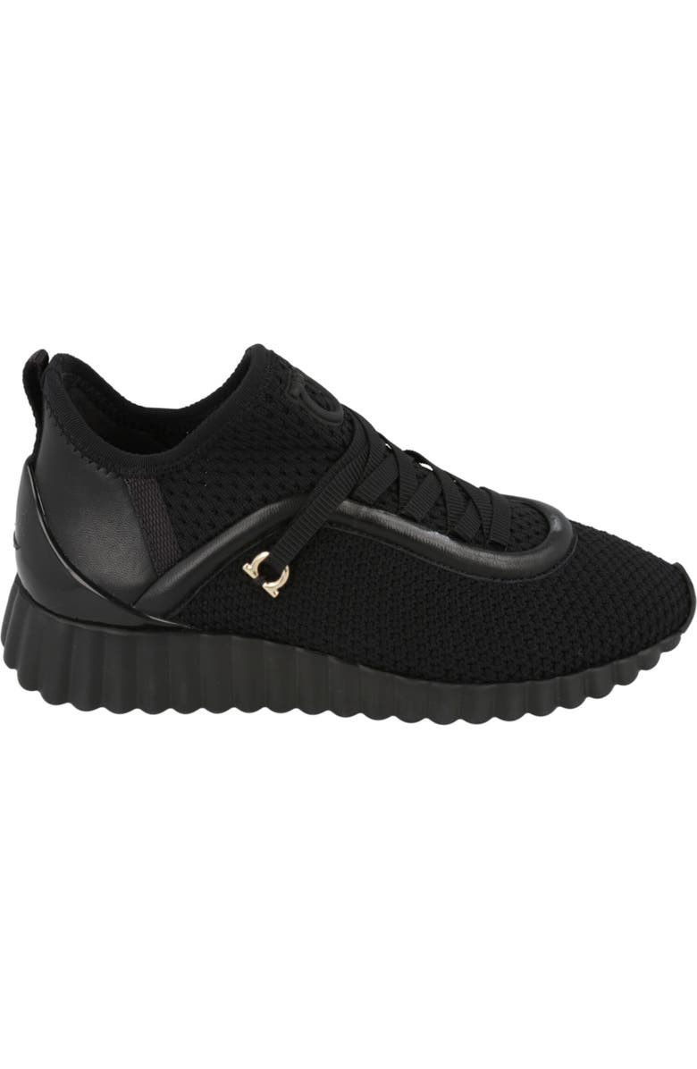 FERRAGAMO Gancini Low Top Sneaker, Alternate, color, Black