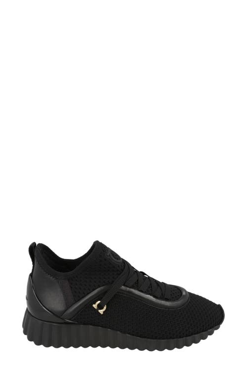 Ferragamo Gancini Low Top Sneaker In Black