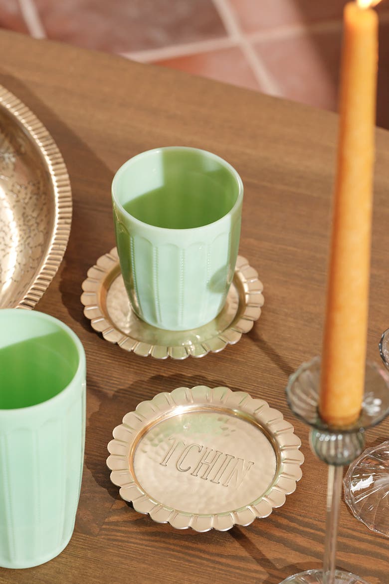 Henan Glass Water Tumbler 8 oz Set of 4, Alternate, color, Green