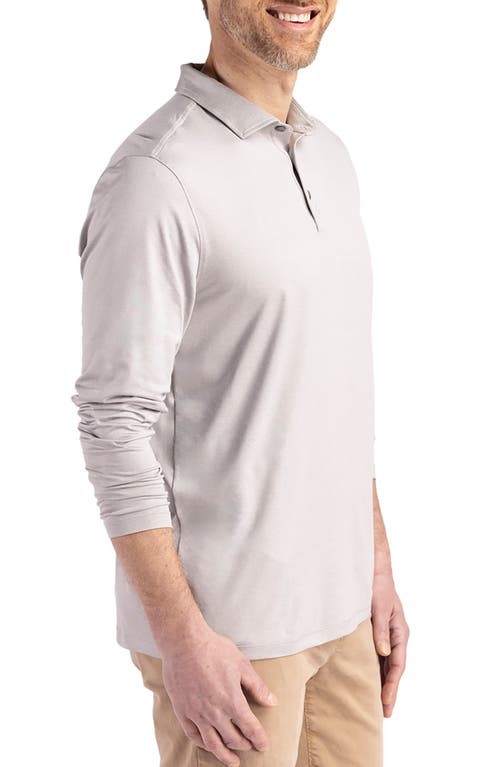 Cutter & Buck Coastline Epic Comfort Long Sleeve Polo In Concrete