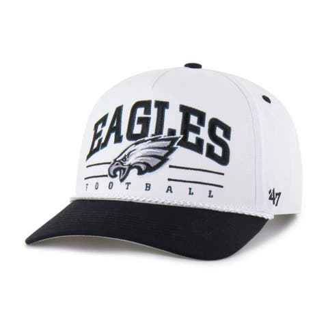 Men's '47 White/Black Philadelphia Eagles Roscoe Two-Toned Hitch Adjustable Hat