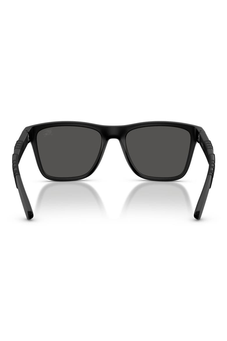 55mm Square Sunglasses, Alternate, color, MATTE BLACK / DARK GREY