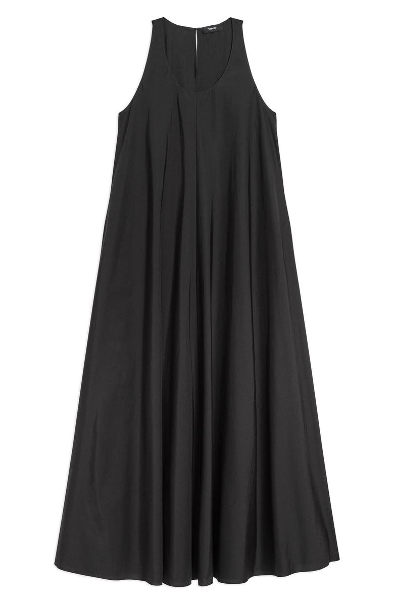 Theory Cotton Blend Maxi Dress, Alternate, color, Black