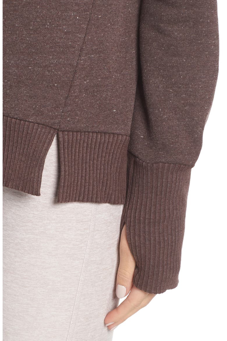 Haze Funnel Neck Sweatshirt, Alternate, color, RAISIN HEATHER