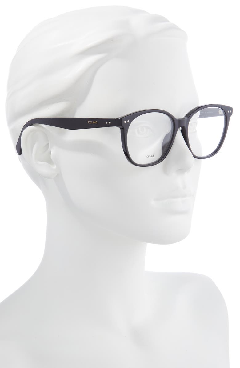 CELINE 55mm Cat Eye Optical Glasses, Alternate, color,