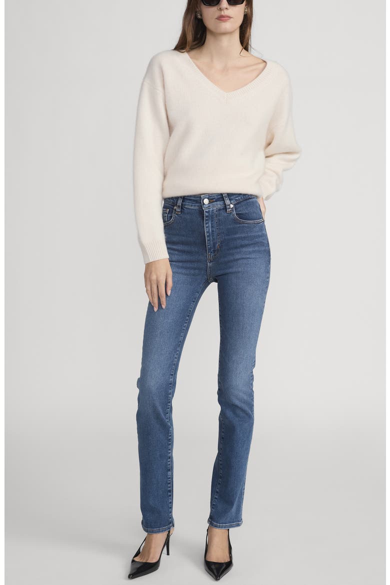 The Pencil High Waist Slim Straight Leg Jeans, Alternate, color, FOXLEY