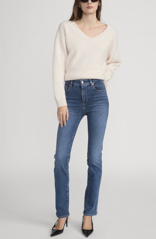 Frame The Pencil High Waist Slim Straight Leg Jeans In Blue