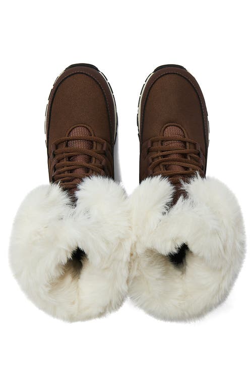 Lands' End Wide Width Expedition Trail Waterproof Lace Up Snow Boots In Brown