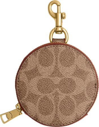 COACH Signature Canvas Coin Purse Bag Charm | Nordstrom