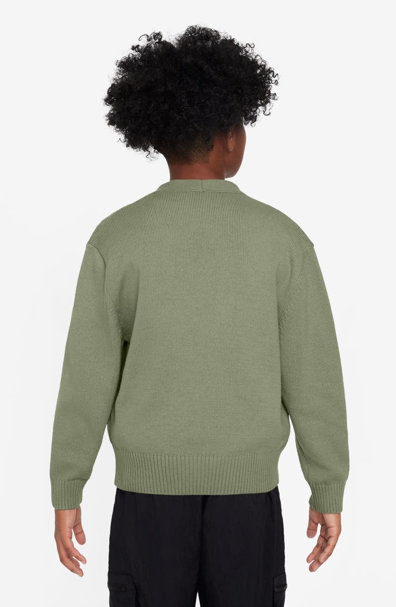 Nike Kids' Sportswear Metro Cardigan, Alternate, color, Oil Green