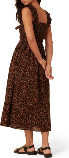 Christina Floral Organic Cotton Midi Sundress