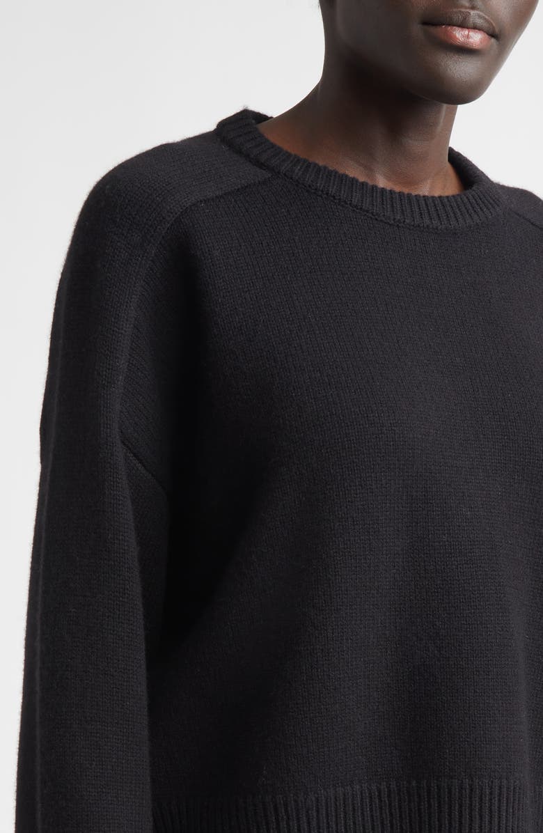 LOULOU DE SAISON Bruzzi Oversize Wool & Cashmere Sweater, Alternate, color, Black