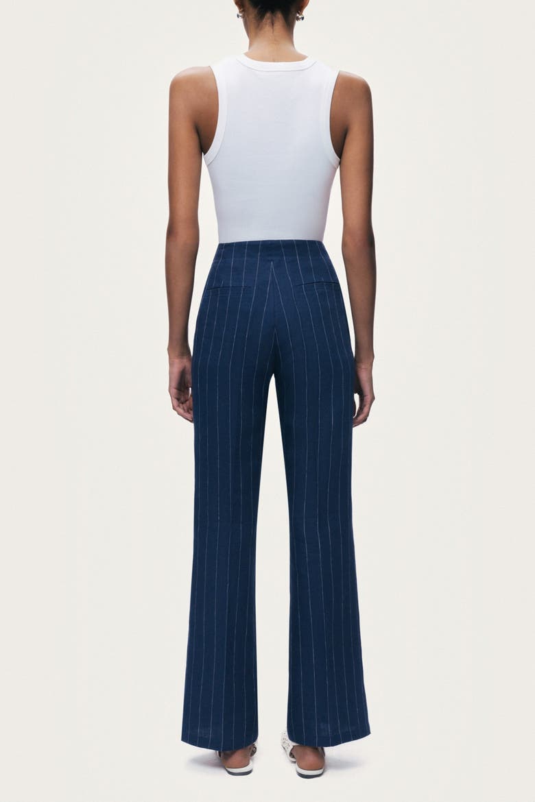 Pinstripe Wide Leg Trousers, Alternate, color, Multi-Colored