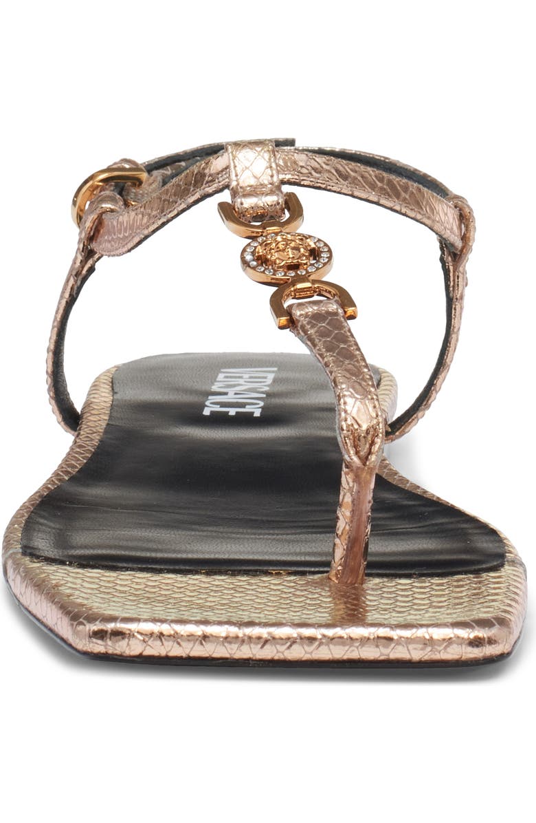 Versace Crystal Medusa '95 T-Strap Sandal, Alternate, color,