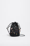 Bimba y Lola Mini Plaited Crochet Leather Bag