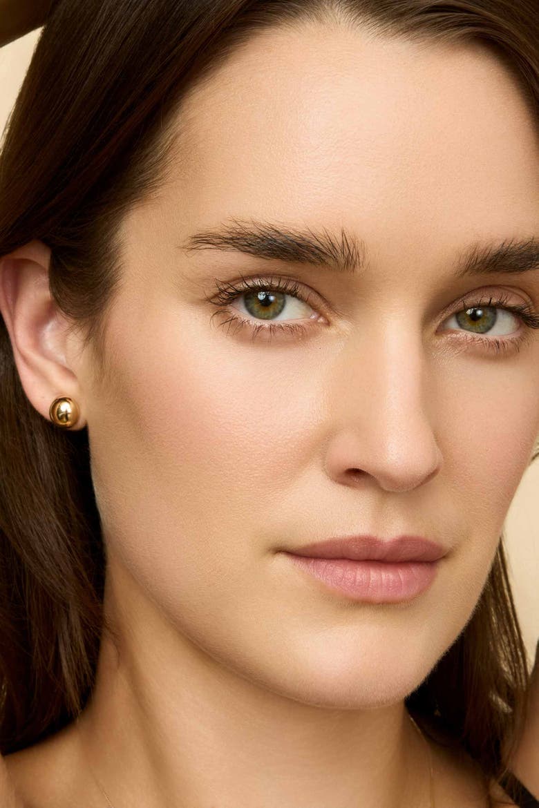 14K Yellow Gold Buttoned Up Large Studs, Alternate, color, Yellow Gold