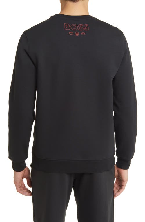 Shop Hugo Boss Boss X Nfl Crewneck Sweatshirt In Tampa Bay Buccaneers Black