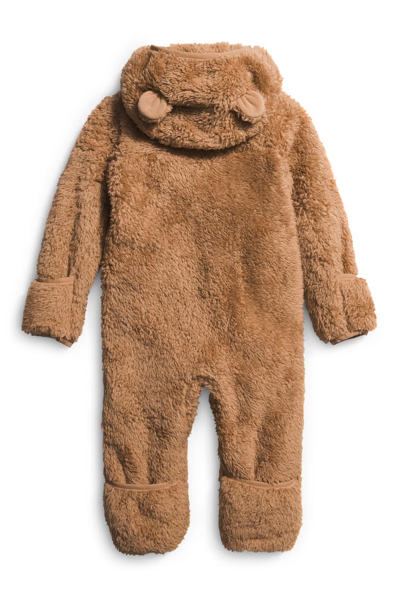 Baby Bear Hooded Romper, Alternate, color, ALMOND BUTTER