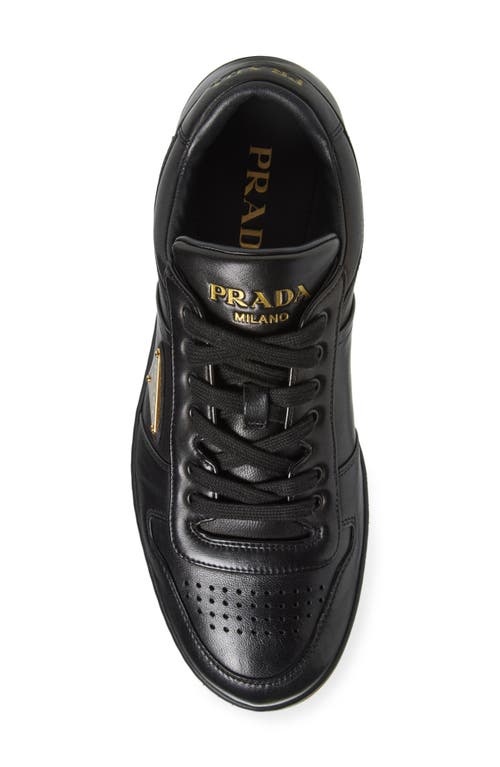 Prada Downtown Sneaker Aus Nappa-leder In Nero