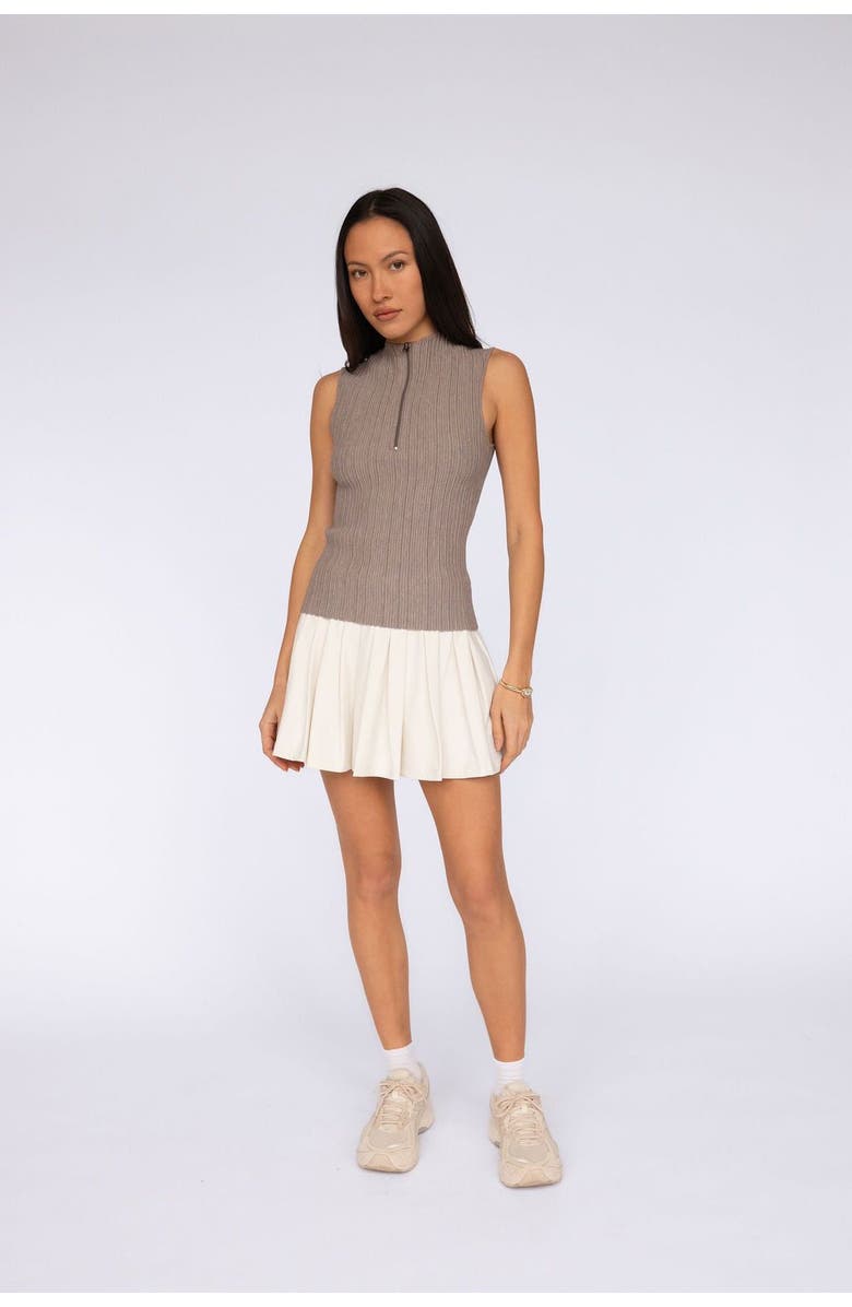 Fore-té Club Attire Elise Knit Tank, Alternate, color, Mocha