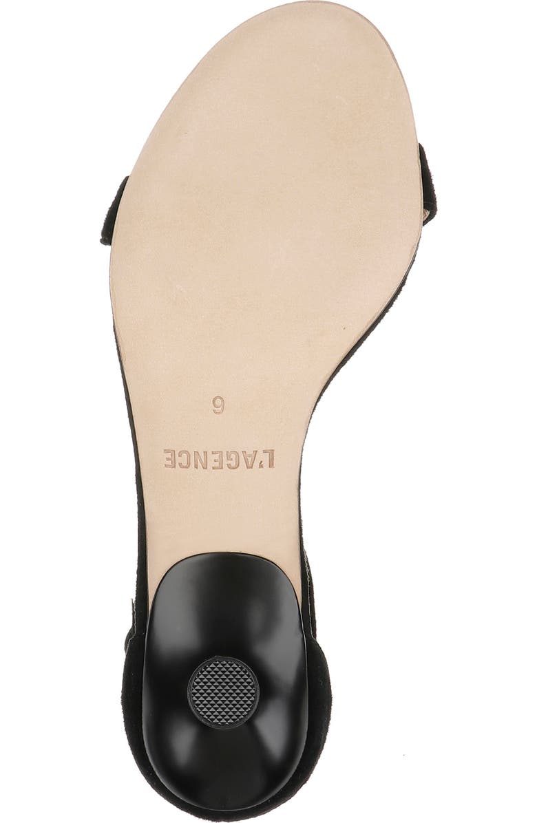 L
AGENCE Andelle II Ankle Strap Sandal, Alternate, color, Black Suede