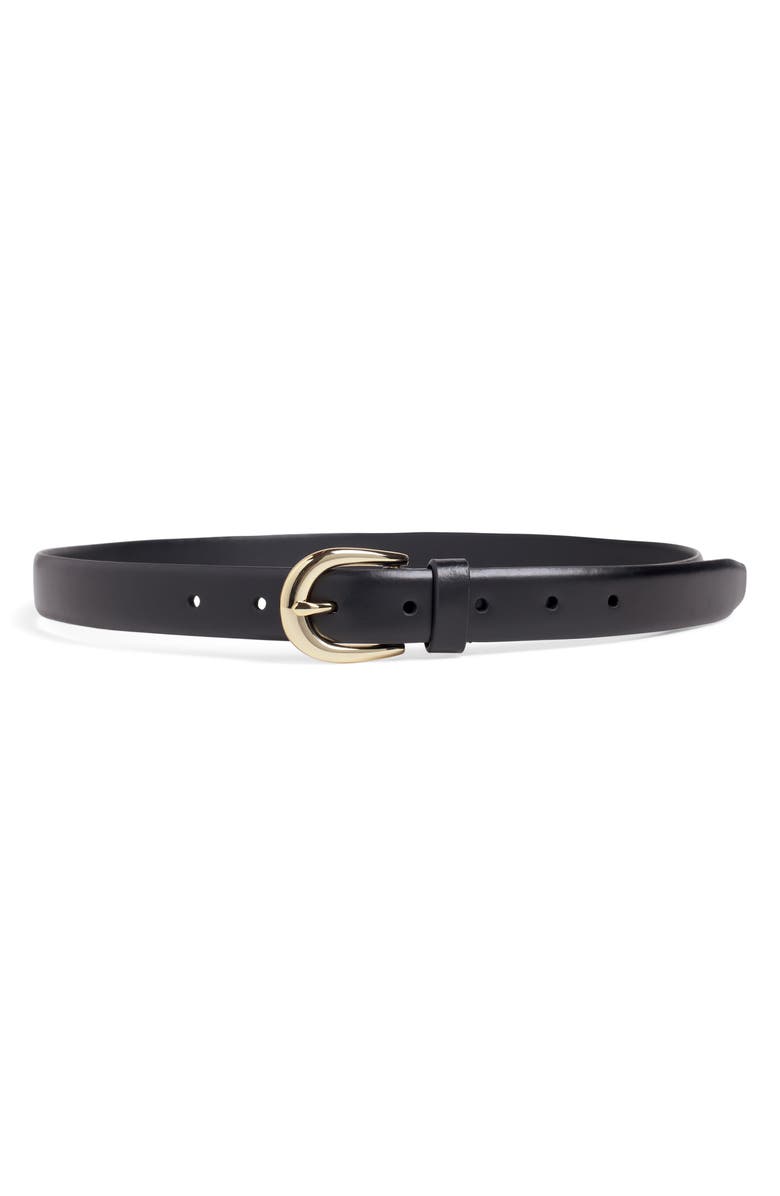 Favorite Daughter The Favorite Leather Belt, Alternate, color, Black / Gold