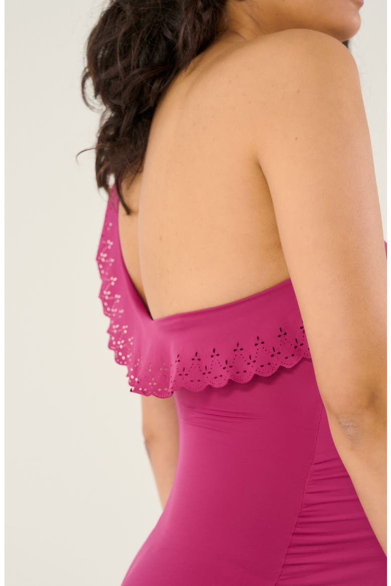 Bloom maternity swimsuit, Alternate, color, Fuschia