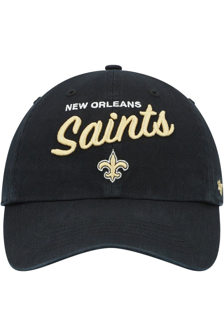 Women's '47 Black New Orleans Saints Phoebe Clean Up Adjustable Hat, Alternate, color, Black