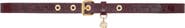 maje Slim leather belt with eyelets