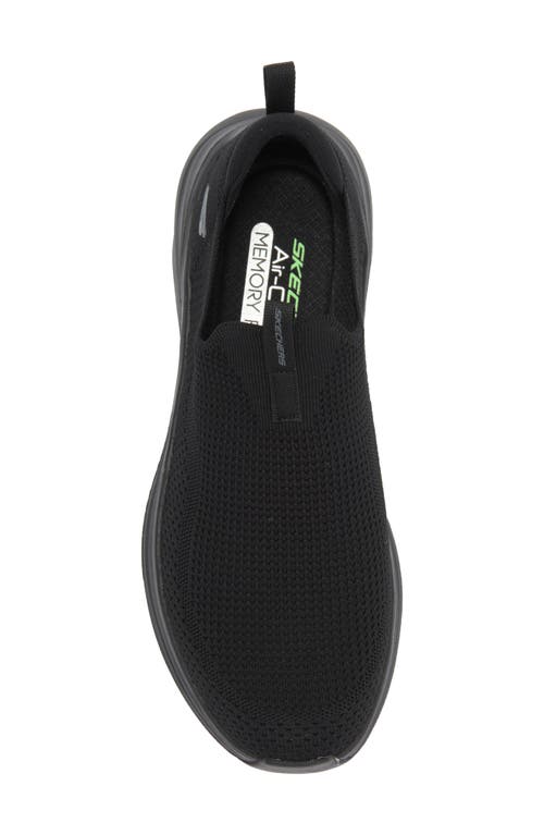 Skechers Ralven Mens Cushioned Footbed Man Made Slip-on Shoes In Black