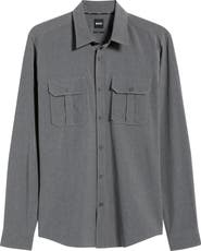 BOSS Roan Kent Slim Fit Performance Button-Up Shirt